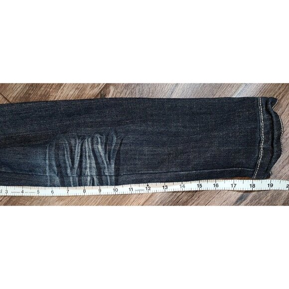 1st Kiss Distressed Stretch Denim Lace Skull Rockabilly Jean Jacket Juniors M - Picture 6 of 8